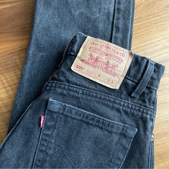 Classic Vintage Black Jeans 505 LONG - Picture 8 of 9